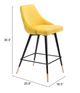 Zuo® Piccolo Yellow Counter Chair-4