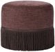Four Hands Sinclair Laughlin Plum/Plum Fringe Ottoman-0