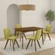 Armen Living Gina Brown/Olive Green Dining Chair-1