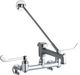 Elkay Rough Chrome 8" Centerset Wall Mount Faucet with 7" Bucket Hook Spout and 6" Wristblade Handle-0