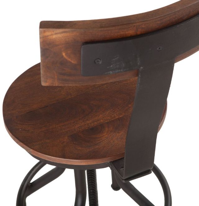 Home Trends & Design Industrial Modern Antique Zinc/Walnut Adjustable Stool-1