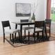 Powell® Cosgrove 5-Piece Black/Light Gray Upholstered Dining Set-1