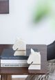 A & B Home 2-Piece White Chess Knight Bookend Set-4