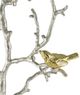 A & B Home 2-Piece Silver Wall Sculptures with Bird Accent Set-2