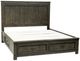 Liberty Furniture Thornwood Hills Rock Beaten Brown Queen Two Sided Storage Panel Bed-0