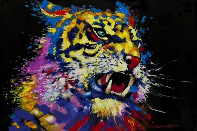 Classy Art Tiger by E. Anthony Orme Wall Art-0
