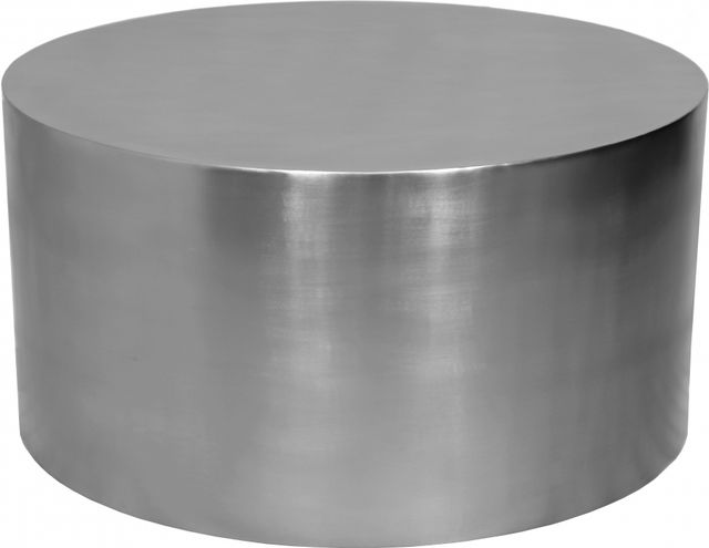 Meridian Furniture Cylinder Brushed Chrome Coffee Table-0