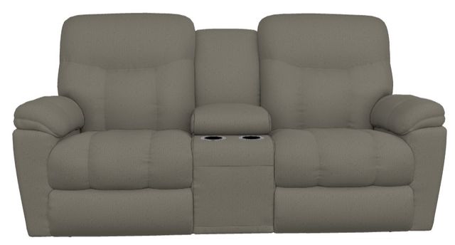 La-Z-Boy® Morrison Silver Manual Reclining Loveseat with Console-1