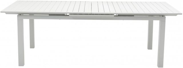 Meridian Furniture Maldives White Aluminum Outdoor Dining Table-1