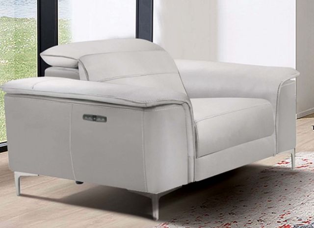 Furniture of America® Ascona Light Taupe Power Recliner-3