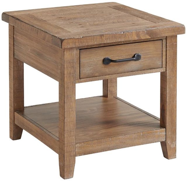 Intercon Highland Rustic Sandwash End Table with Drawer-0