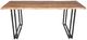 Porter International Designs Manzanita Natural 82" Dining Table with Black Double U Base-1