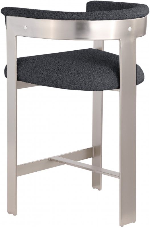 Meridian Furniture Romeo Black Boucle Counter Stool-3