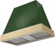AGA Euclid 36" Cornwall Green Wall Mounted Range Hood with Brushed Brass Trim-0