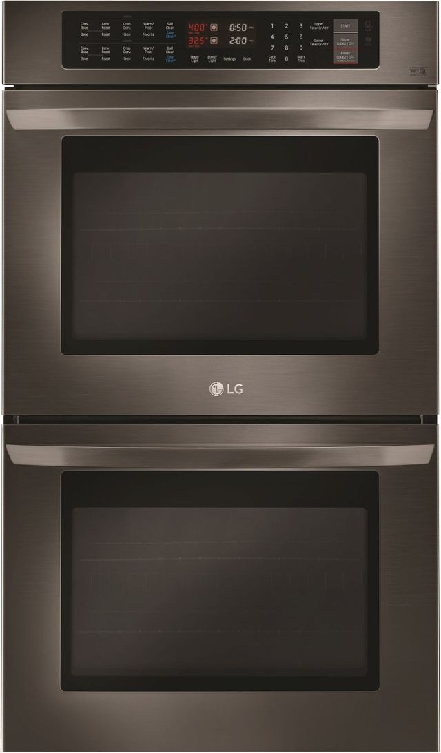 LG 30" Black Stainless Steel Double Electric Wall Oven-0