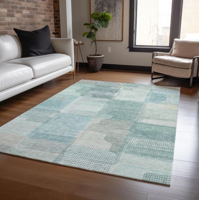 Dalyn™ Rug Company Ravenna RN10 Teal 5'x8' Area Rug-4