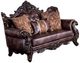 Furniture of America® Palencia Brown/Dark Cherry Loveseat-0