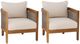 Linon St. Lucia 2-Piece Beige/Brown Acacia/Fabric Outdoor Club Chairs-0