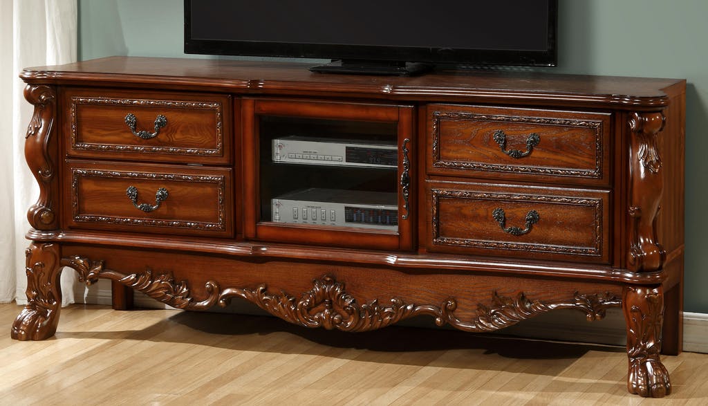 ACME Furniture Dresden Cherry Oak TV Stand | Urner's