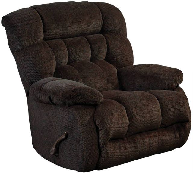 American Wholesale Furniture Daly Chocolate Manual Swivel Recliner-0