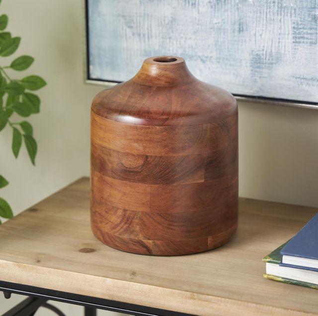 Deco Marche Brown Mosaic Strips Vase-2