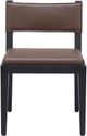 Zuo® Modern Roxas 2-Piece Black/Brown Dining Side Chair Set-1