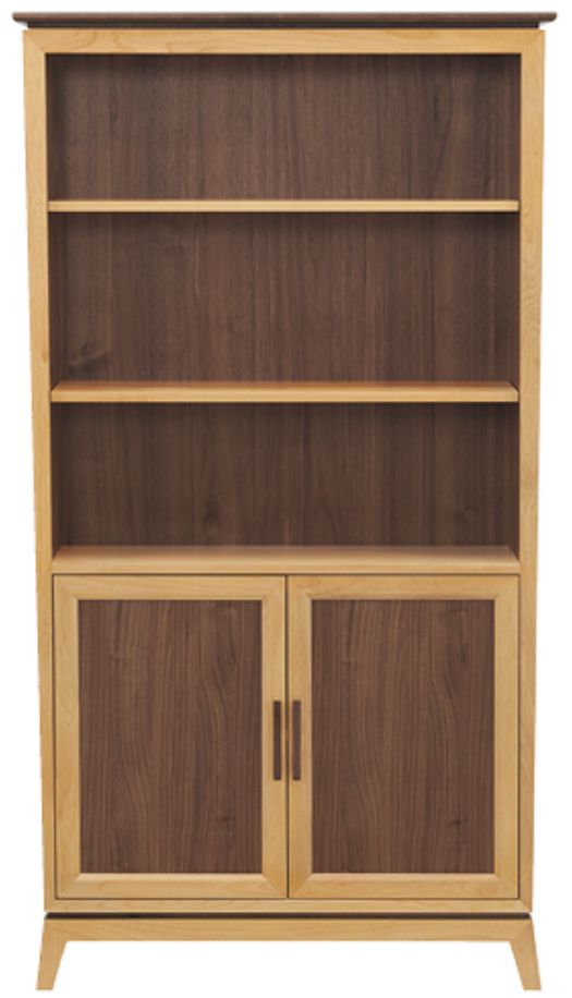 Whittier Wood® Furniture Addison Duet Bookcase with Doors-3