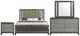 New Classic® Home Furnishings Radiance 4-Piece Black Pearl King Panel Bedroom Set-0