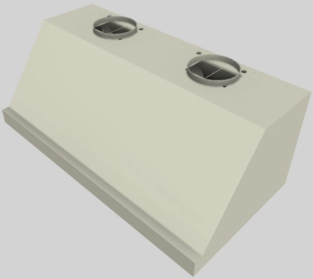 Vent-A-Hood® 48" Wall Mounted Range Hood-Biscuit-2