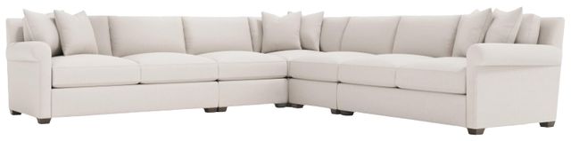 Bernhardt Barnes Bernhardt Living 5-Piece White L-Shape Sectional-2