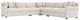 Bernhardt Barnes Bernhardt Living 5-Piece White L-Shape Sectional-2