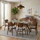 New Classic® Home Furnishings Oscar 7-Piece Dark Gray/Walnut Dining Table Set-1