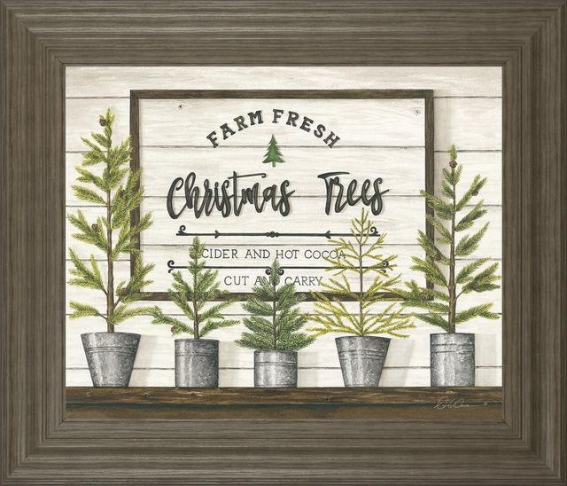 Classy Living Diane Weaver Farm Fresh Christmas Trees 26"W Wall Art-0