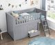 Homelegance® Orion Gray Twin Low Loft Bunk Youth Bed with Dresser-1