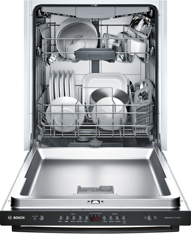 Bosch® 100 Series 24" Black Built In Dishwasher-1