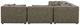 Moe's Home Collection Lowtide Classic 5-Piece Stone Tweed L-Shaped Modular Sectional-2