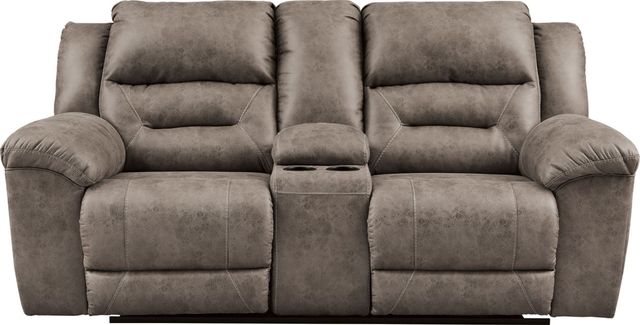 Signature Design by Ashley® Stoneland 3-Piece Fossil Living Room Set with Reclining Sofa-2
