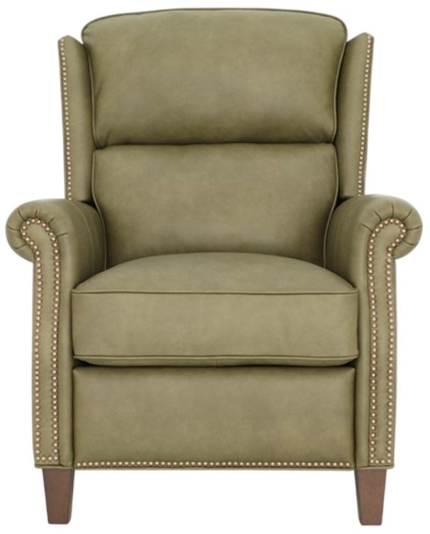 BarcaLounger® Shasta Oasis Olive Leather Manual Recliner-3