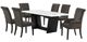 Coaster® Sherry 7-Piece Brown Rectangular Marble Top Dining Table Set -0