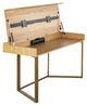 Transformer Table Transformer Scandinavian Oak Table to Desk with Gold Base-1