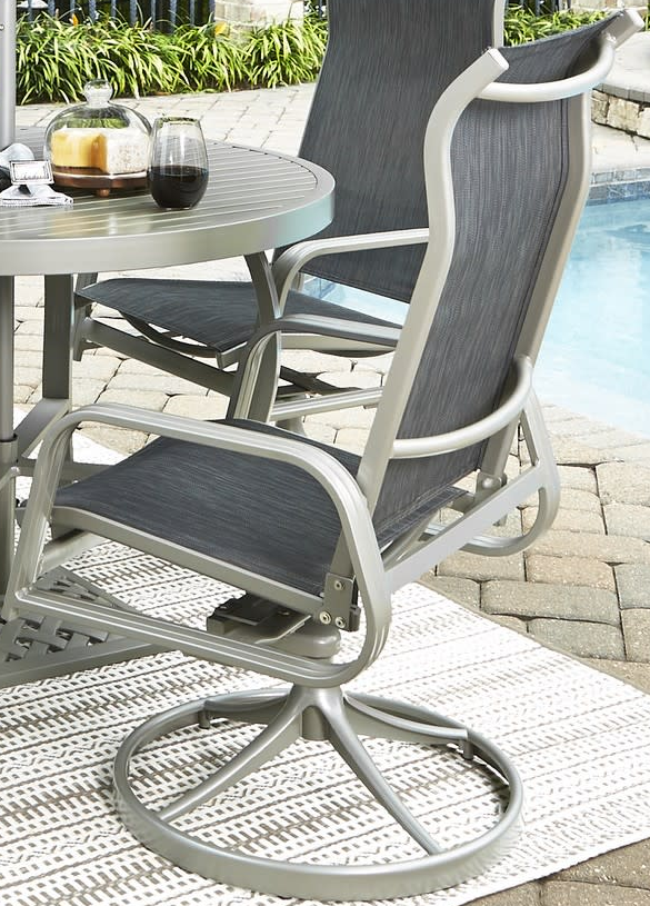 Homestyles® Captiva 5-Piece Gray Outdoor Dining Set with Umbrella-1