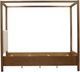 Dovetail Furniture Emmalyn Dark Brown King Canopy Bed-1