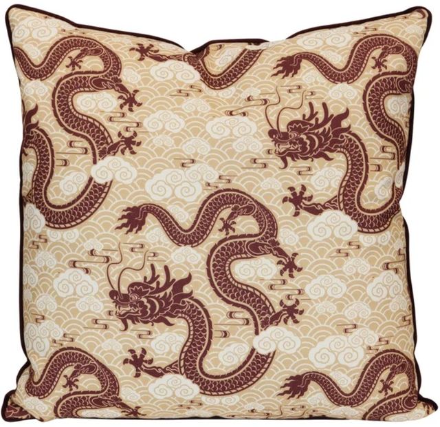Stylecraft Beige/Brown Square Designer Pillow-0