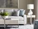 Vanguard® Furniture Formation White Travertine Side Table with Nickel Base-2