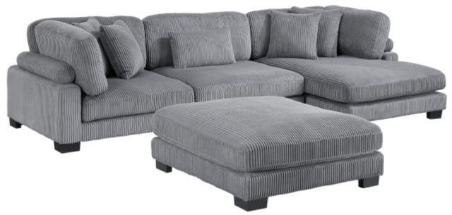 Homelegance® Traverse 4-Piece Gray Modular Sectional with Reversible Chaise and Ottoman-0