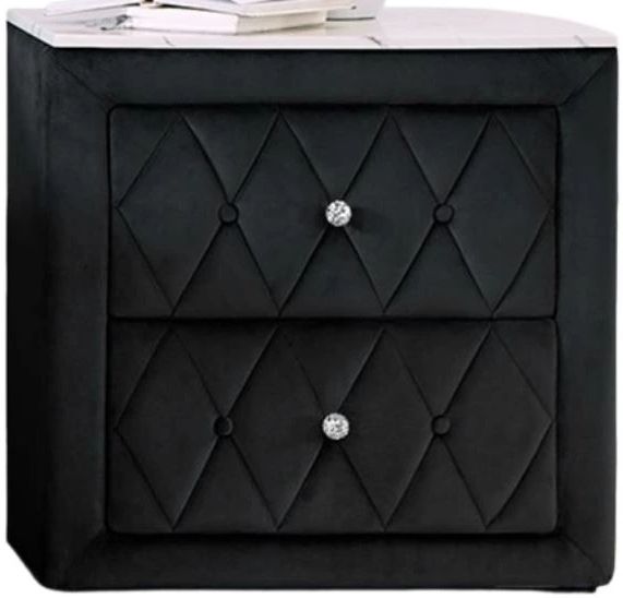 Crown Mark Annabelle Black Nightstand-0