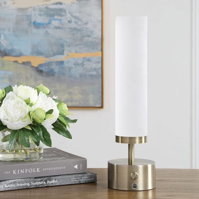 Uttermost® Auden Antique Brass Accent Lamp-1