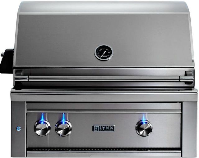 Lynx® Professional 2-Burner Stainless Steel Built In Liquid Propane Gas Grill with Rotisserie and 1 Trident™ Infrared Burner and 1 Ceramic Burner