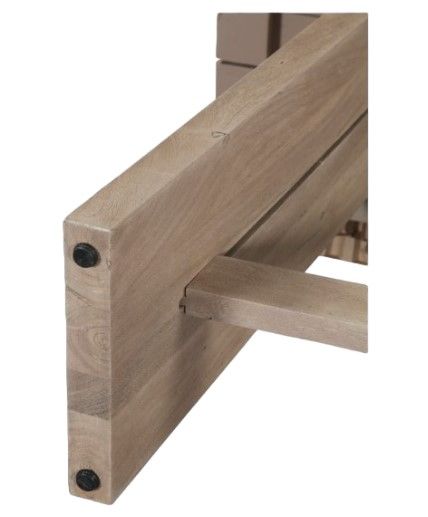 Home Trends & Design Piedmont Matte Driftwood Console Table-3
