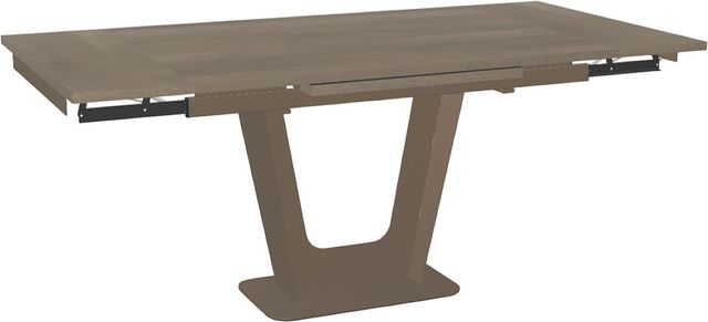 Amisco Customizable Amelia 72" Rectangular Extendable Table with 1" Birch Veneer Top and 2 Leaves-1